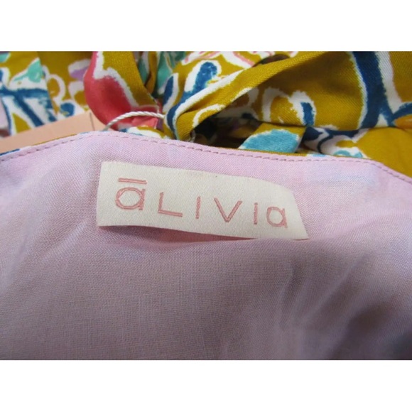 NWT Alivia The Lilly Fantasy Floral Sunshine slip midi tie shoulder summer dress - Picture 11 of 15